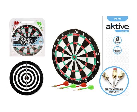 Дартс комплект с 4 острыми дротиками Ø29 cm 14+ CB54010 Galda spēles