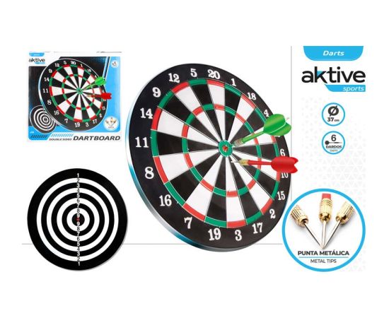 Дартс комплект с 4 острыми дротиками Ø37 cm 14+ CB52484 Galda spēles