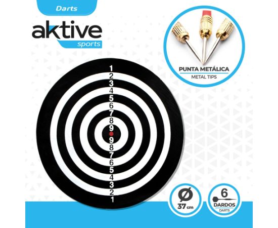 Дартс комплект с 4 острыми дротиками Ø37 cm 14+ CB52484 Galda spēles