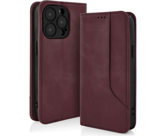 Fusion Prime Book case grāmatveida maks Samsung A346 Galaxy A34 5G bordo Neoriģinālie Maciņi