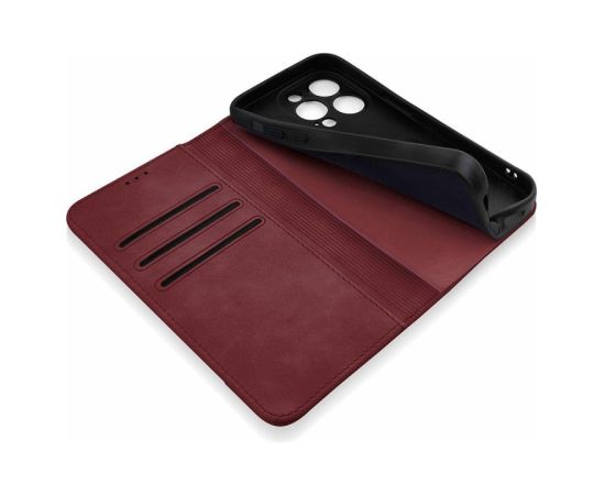 Fusion Prime Book case grāmatveida maks Samsung A346 Galaxy A34 5G bordo Neoriģinālie Maciņi