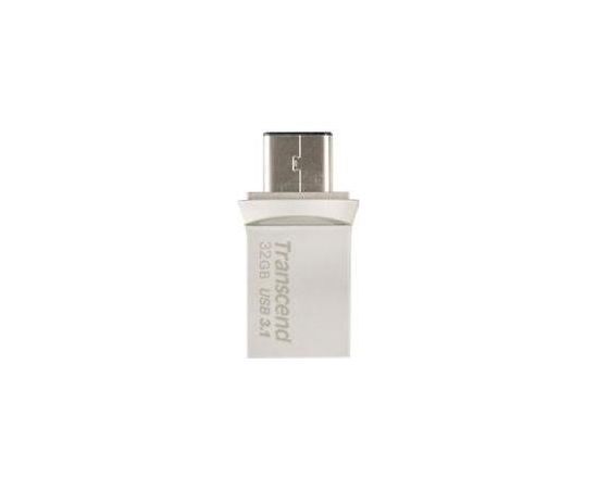 Flashdrive Transcend 32GB JetFlash 890, Silver Plating USB 3.1 Type C