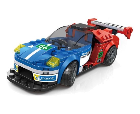 Jokomisiada Klocki techniczne Sportowe auto NIEBIESKO-CZERWONE 138-elementów ZA5744 EDUKAMP