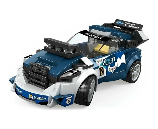 Jokomisiada Klocki techniczne Sportowe auto GRANATOWE 164-elementy + naklejki ZA5745 EDUKAMP