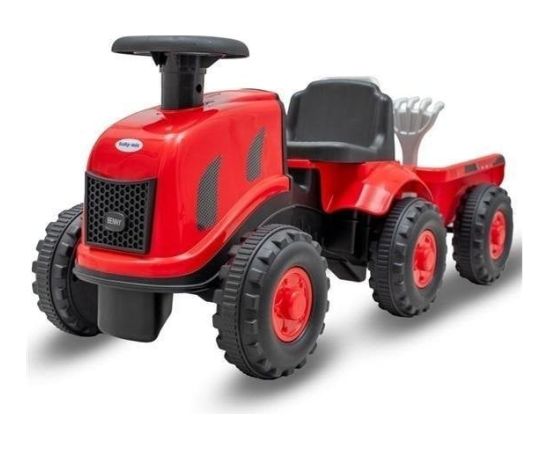 Baby Mix Jeździdełko traktor z przyczepą Benny czerwony