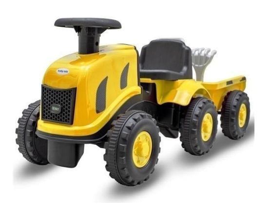 Baby Mix Jeździdełko traktor z przyczepą Benny żółty
