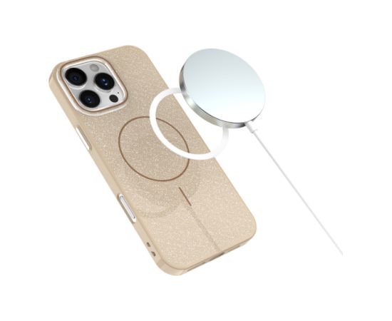 Mocco Glitter Thin Mag Back Case Aizmugurējais Apvalks priekš Apple iPhone 17 Neoriģinālie Maciņi