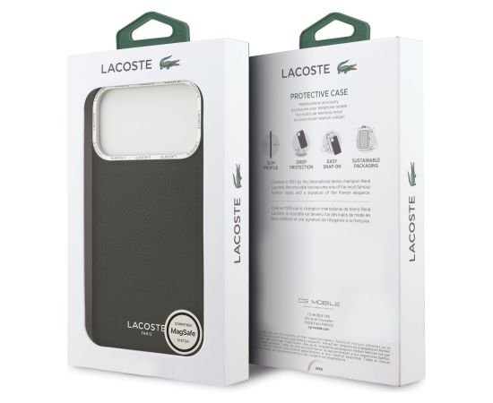 Lacoste PU Leather Champs Elysees MagSafe Case Чехол для Apple iPhone 17 Pro Max Чехлы - альтернативные