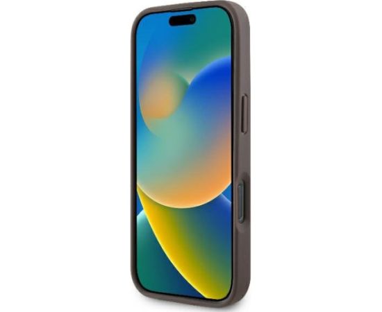 Guess Leather 4G Triangle Strass Защитный Чехол для Apple iPhone 16 Pro Max Чехлы - альтернативные