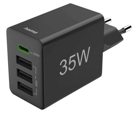 Hama   Charger 35W PD USB-C + 3USB-A Black