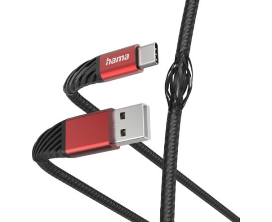 Hama   Extreme USB 2.0 USB A to USB C Cabel 1,5 m Red Black Дата USB-кабели