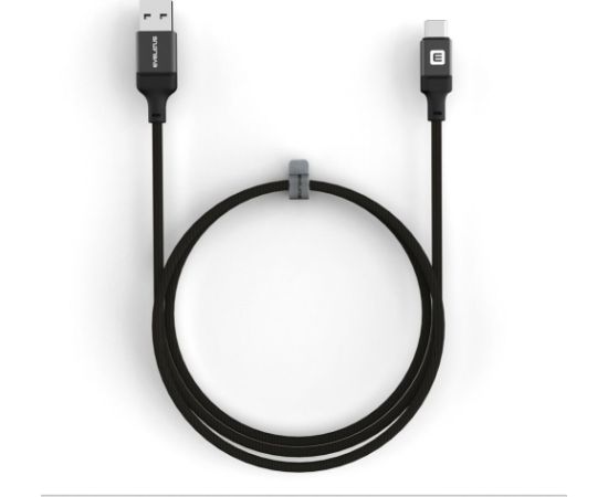 Evelatus   USB A to C, 1.2M Aluminum housing braiding Black Дата USB-кабели