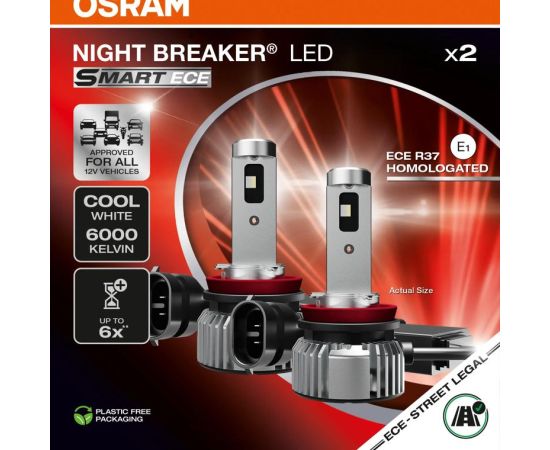 H11 LED ECE OSRAM LED NIGHT BRAKER KOMPLEKTS 64211DWNBSM-ECE 2gb Autospuldzes
