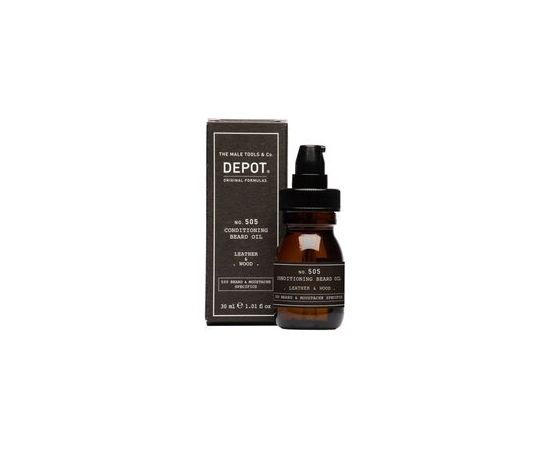 Depot No. 505 Conditioning Beard Oil Leather & Wood 30ml Smaržas - NESAKĀRTOTS