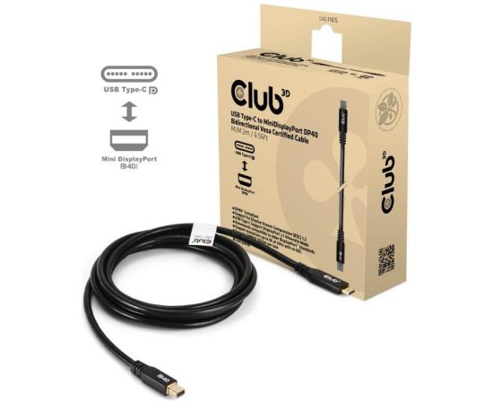 CABLE USB-C TO MINI DP 1.2M/M/M CAC-1561 CLUB3D HDMI vadi