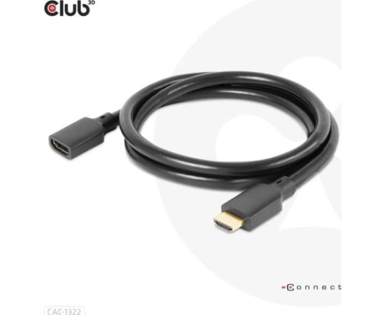 CABLE HDMI TO HDMI 1M/M/F CAC-1322 CLUB3D  Кабель HDMI