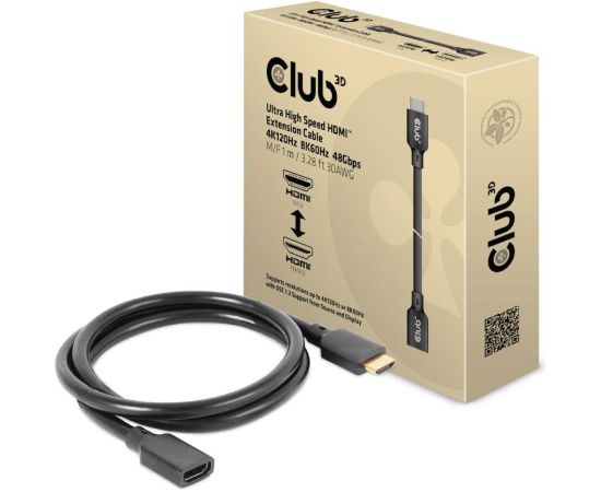 CABLE HDMI TO HDMI 1M/M/F CAC-1322 CLUB3D  Кабель HDMI