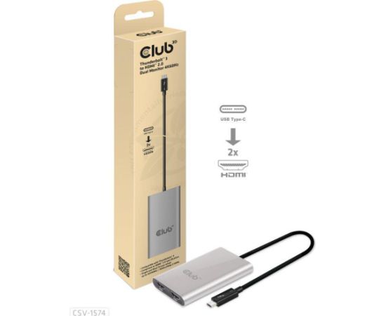 I/O ADAPTER THUNDERBOLT / HDMI/DUAL CSV-1574 CLUB3D I/O ADAPTER THUNDERBOLT / HDMI/DUAL CSV-1574 CLUB3D