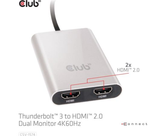 I/O ADAPTER THUNDERBOLT / HDMI/DUAL CSV-1574 CLUB3D