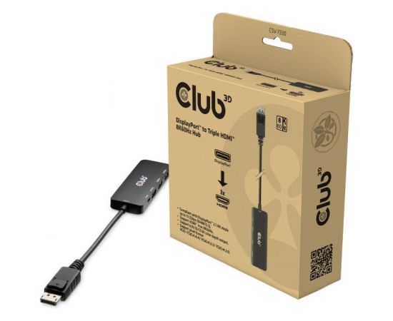I/O ADAPTER DP TO HDMI TRIPLE/CSV-7330 CLUB3D I/O ADAPTER DP TO HDMI TRIPLE/CSV-7330 CLUB3D