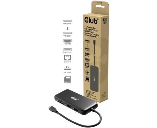 NB ACC DOCKING STATION 8IN1/USB-C 100W CSV-2551 CLUB3D