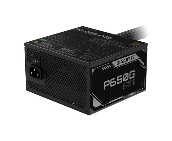 Power Supply GIGABYTE GP-P650G PG5 ATX 3.1 650 Watts Efficiency 80 PLUS GOLD PFC Active MTBF 100000 hours GP-P650GPG5 Power Supply GIGABYTE GP-P650G PG5 ATX 3.1 650 Watts Efficiency 80 PLUS GOLD PFC Active MTBF 100000 hours GP-P650GPG5