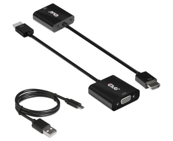 I/O ADAPTER HDMI TO VGA/AUDIO M/F CAC-1302 CLUB3D I/O ADAPTER HDMI TO VGA/AUDIO M/F CAC-1302 CLUB3D