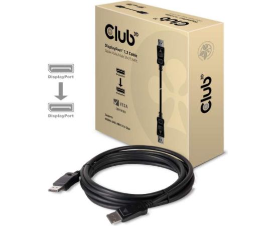 CABLE DP TO DP 3M/M/M CAC-1064 CLUB3D HDMI vadi