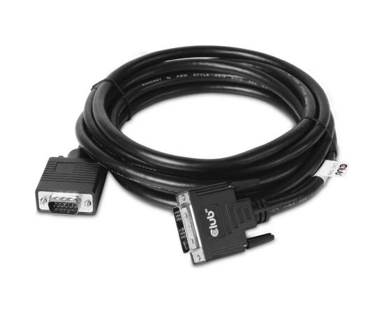 CABLE DVI-A TO VGA 3M/M/M CAC-1243 CLUB3D  Кабель HDMI
