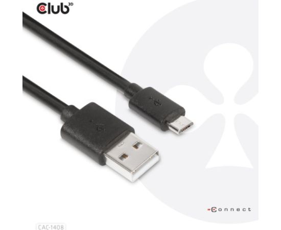 CABLE USB TO MICRO USB 1M/M/M CAC-1408 CLUB3D Дата USB-кабели