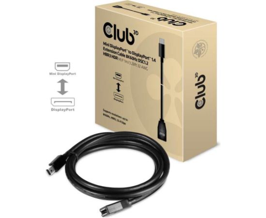 CABLE MINI DP TO DP 1M/M/F CAC-1121 CLUB3D  Кабель HDMI