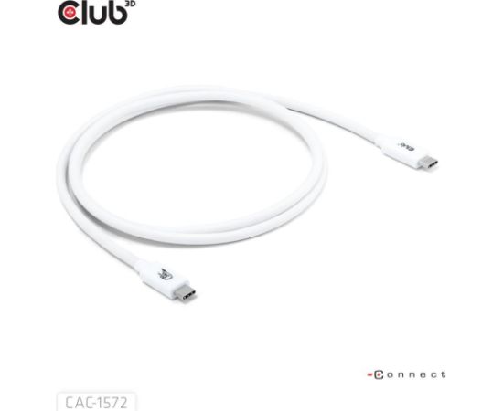 CABLE USB-C TO USB-C 1.2M/WHITE CAC-1572 CLUB3D Data USB kabeļi