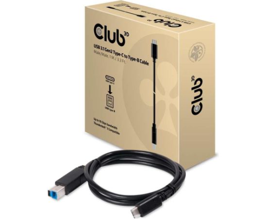 CABLE USB-C TO USB3.1 1M/M/M CAC-1524 CLUB3D Дата USB-кабели