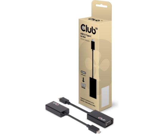 I/O ADAPTER USB-C TO VGA/M/F CAC-1502 CLUB3D I/O ADAPTER USB-C TO VGA/M/F CAC-1502 CLUB3D