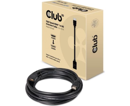 CABLE HDMI TO HDMI 5M/M/F CAC-1320 CLUB3D  Кабель HDMI