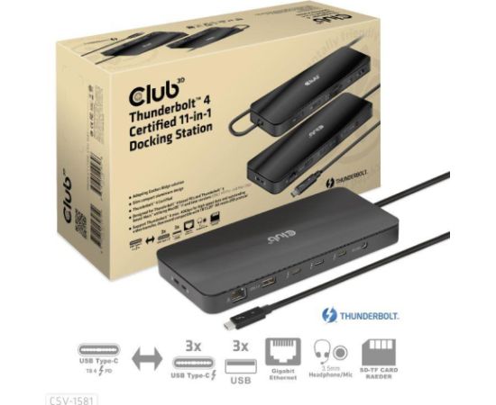 NB ACC DOCKING STATION 11IN1/THUNDERBOLT CSV-1581 CLUB3D
