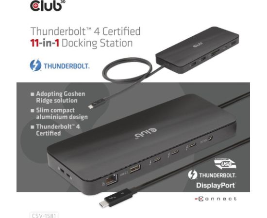 NB ACC DOCKING STATION 11IN1/THUNDERBOLT CSV-1581 CLUB3D