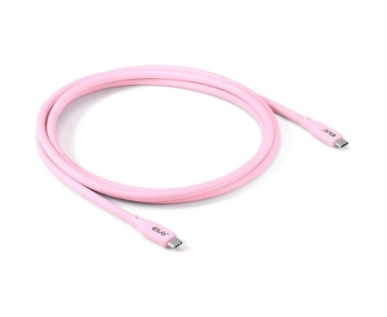 CABLE USB-C TO USB-C 2M/M/M PINK CAC-3002 CLUB3D Data USB kabeļi
