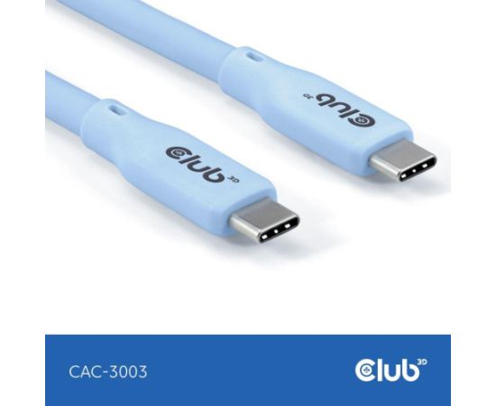 CABLE USB-C TO USB-C 2M/M/M BLUE CAC-3003 CLUB3D Data USB kabeļi