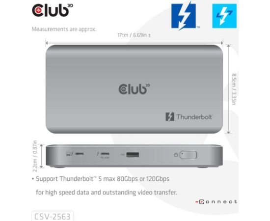 I/O HUB THUNDERBOLT 5IN1/180W CSV-2563 CLUB3D