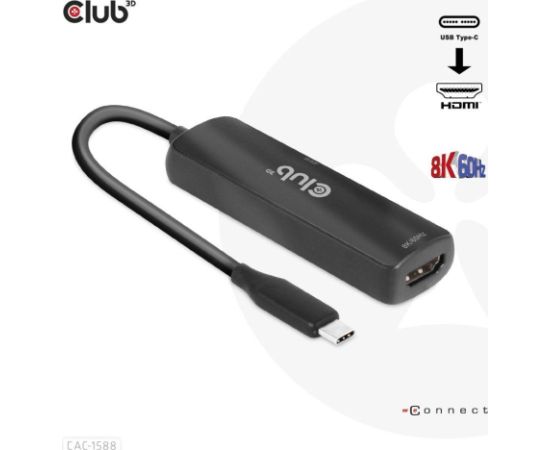 I/O ADAPTER USB-C TO HDMI/M/F CAC-1588 CLUB3D I/O ADAPTER USB-C TO HDMI/M/F CAC-1588 CLUB3D