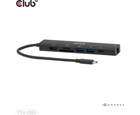 I/O HUB 7IN1 USB-C HDMI/100W CSV-2553 CLUB3D