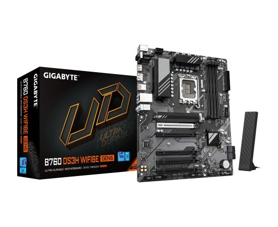 Mainboard GIGABYTE Intel B760 Express LGA1700 ATX Memory DDR5 Memory slots 4 B760DS3HWF6EGEN51.0 Mātes plates