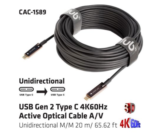 CABLE USB-C 20M/M/M CAC-1589 CLUB3D Дата USB-кабели