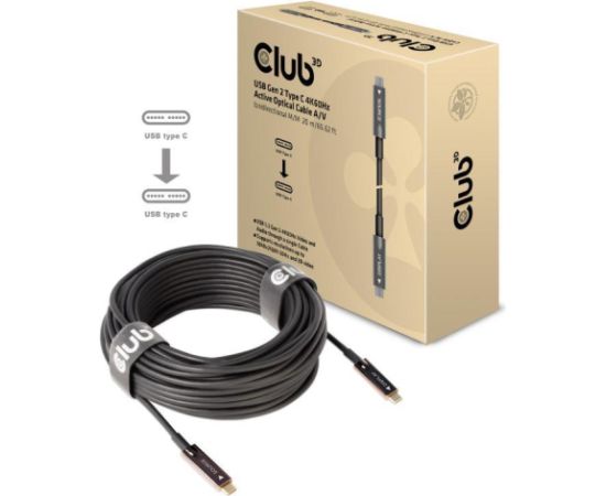 CABLE USB-C 20M/M/M CAC-1589 CLUB3D Дата USB-кабели