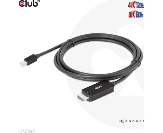 CABLE MINIDP TO HDMI 1.8M/M/M CAC-1187 CLUB3D  Кабель HDMI