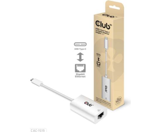 I/O ADAPTER USB-C TO RJ45/M/F CAC-1519 CLUB3D I/O ADAPTER USB-C TO RJ45/M/F CAC-1519 CLUB3D