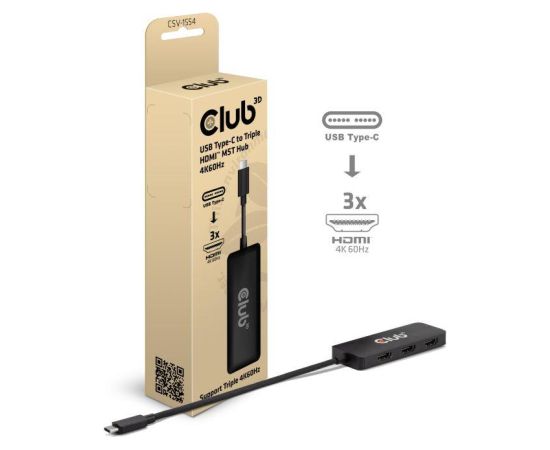 I/O HUB USB-C HDMI TRIPLE/CSV-1554 CLUB3D