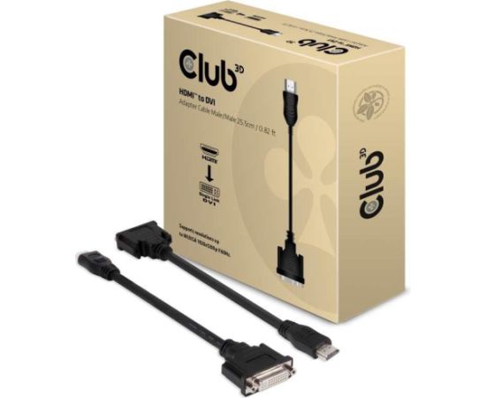 I/O ADAPTER HDMI TO DVI-D/CAC-HMD>DFD CLUB3D I/O ADAPTER HDMI TO DVI-D/CAC-HMD>DFD CLUB3D