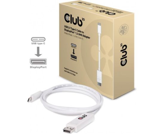 CABLE USB-C TO DP 1.2M/M/M CAC-1517 CLUB3D  Кабель HDMI